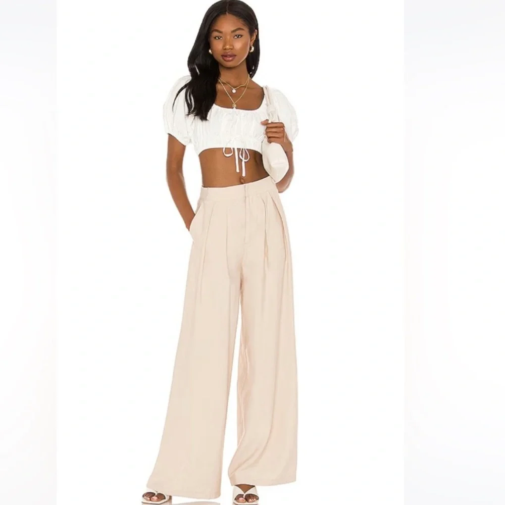 NWOT SNDYS Revolve Hills Pant in Cream M-6 - Picture 1 of 9